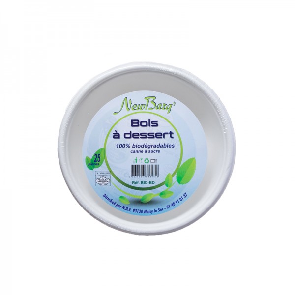 BOL A DESSERT BIODEGRADABLE CANNE A SUCRE 25PC