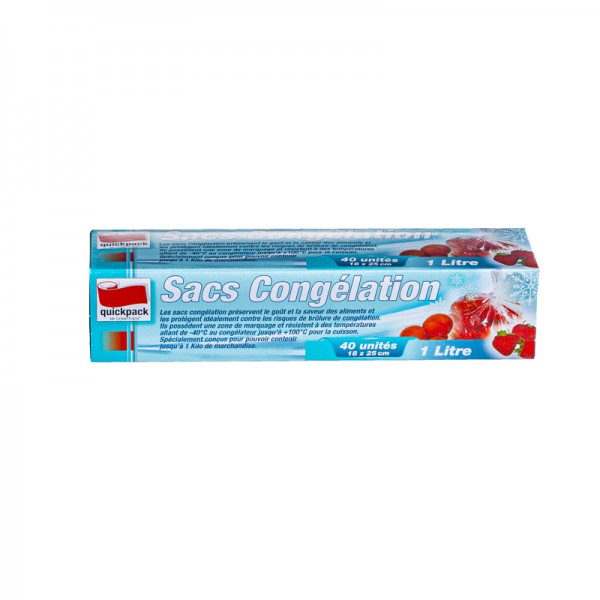 SACHETS CONGELATION 1L 18X25CM - 40 PC